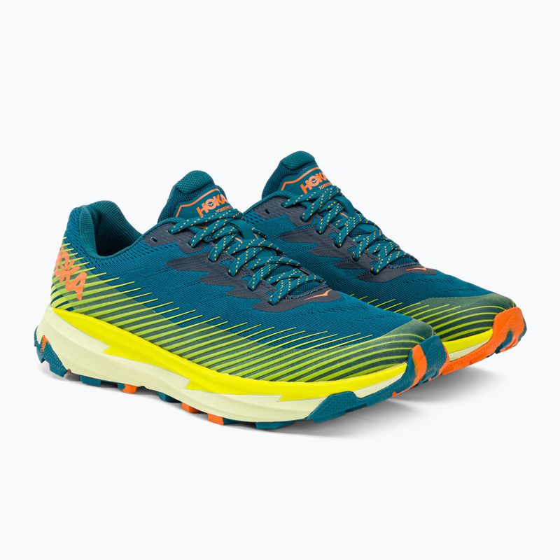 HOKA men's running shoes Torrent 2 blue coral/evening primrose 4