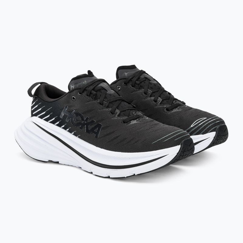 HOKA Bondi X black/white men's running shoes 5