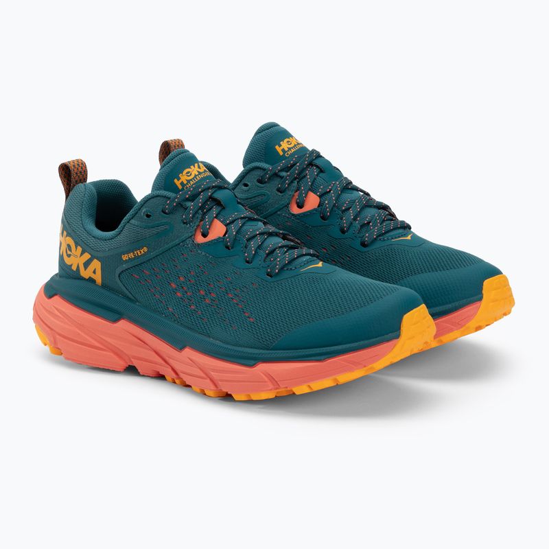 Women's running shoes HOKA Challenger ATR 6 GTX blue/coral camellia 4