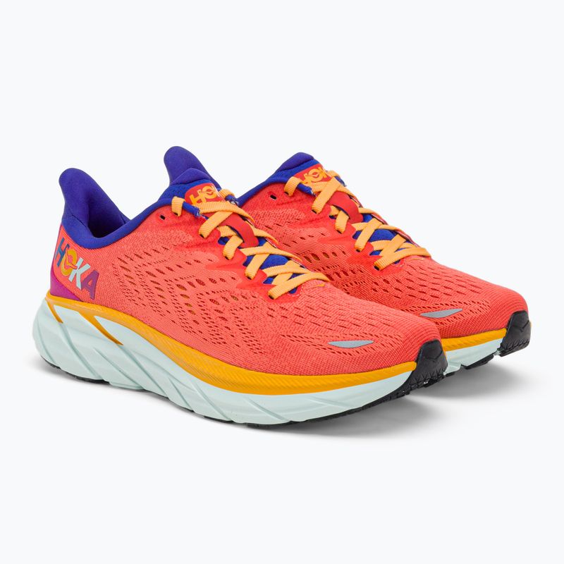 Women's running shoes HOKA Clifton 8 orange 1119394-FBLN 4