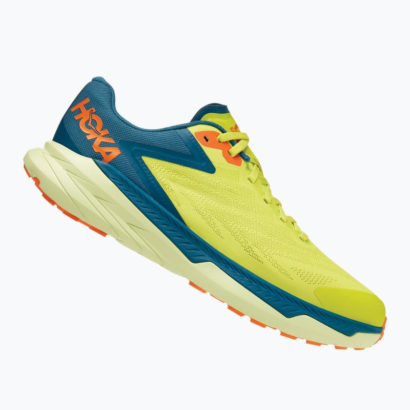HOKA men's running shoes Zinal evening primrose/blue coral 7