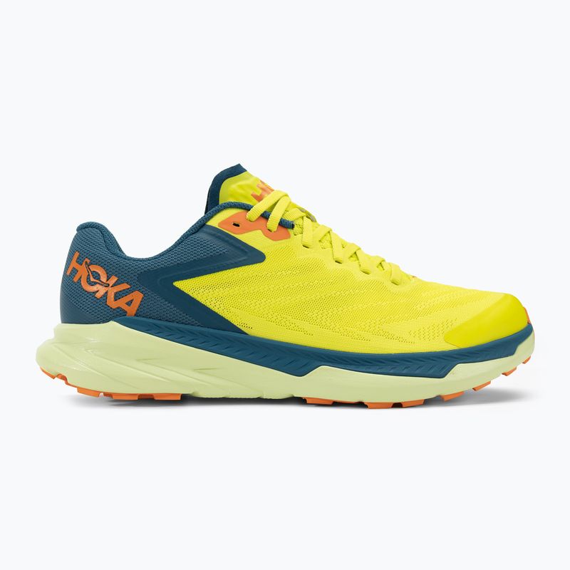 HOKA men's running shoes Zinal evening primrose/blue coral 2