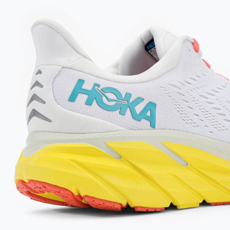 HOKA men's running shoes Clifton 8 Wide white 1121374-BDBI 9