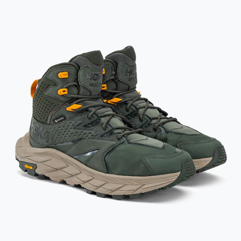 Men's hiking boots HOKA Anacapa Mid GTX thyme/radiant yellow 4