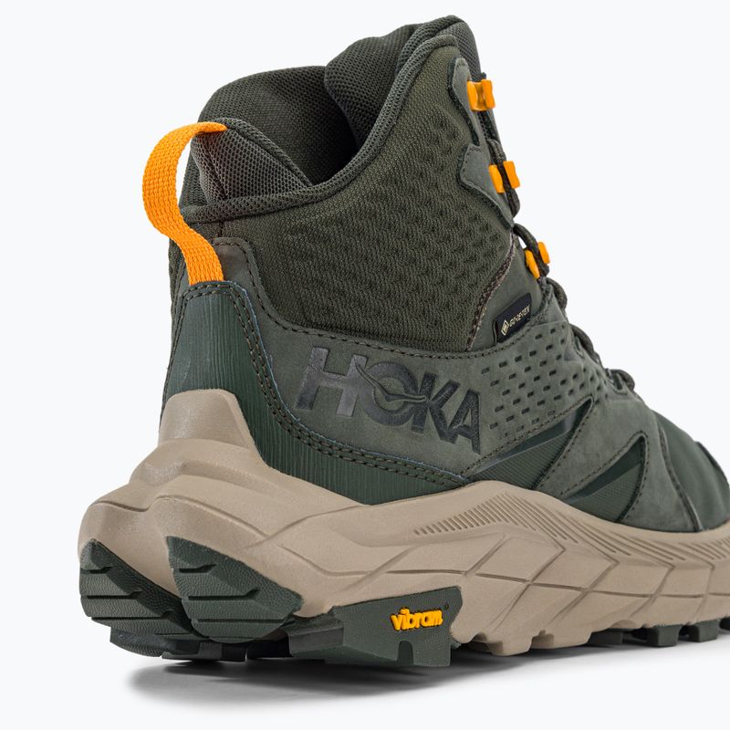 Men's hiking boots HOKA Anacapa Mid GTX thyme/radiant yellow 8