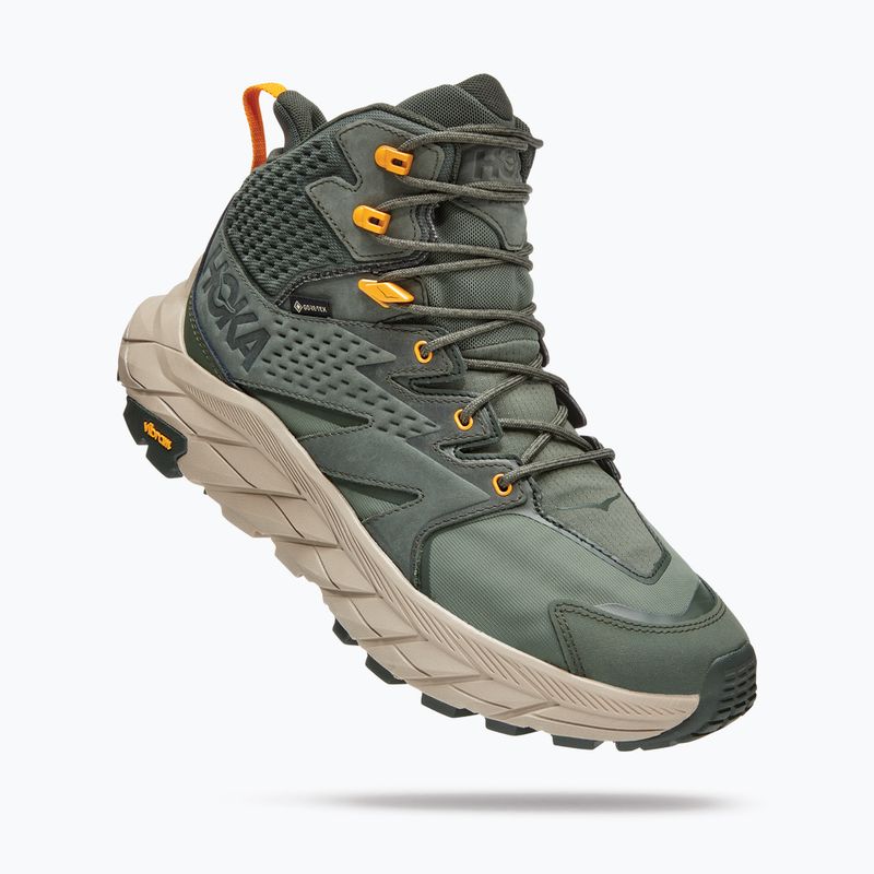 Men's hiking boots HOKA Anacapa Mid GTX thyme/radiant yellow 11