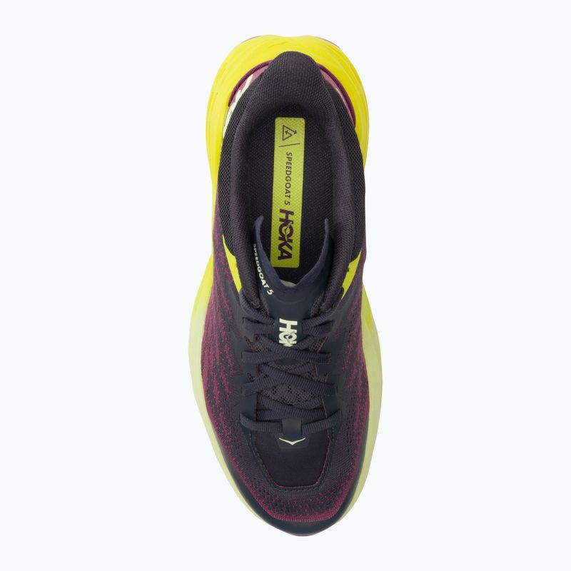 Women's running shoes HOKA Speedgoat 5 blue graphite/evening primrose 5