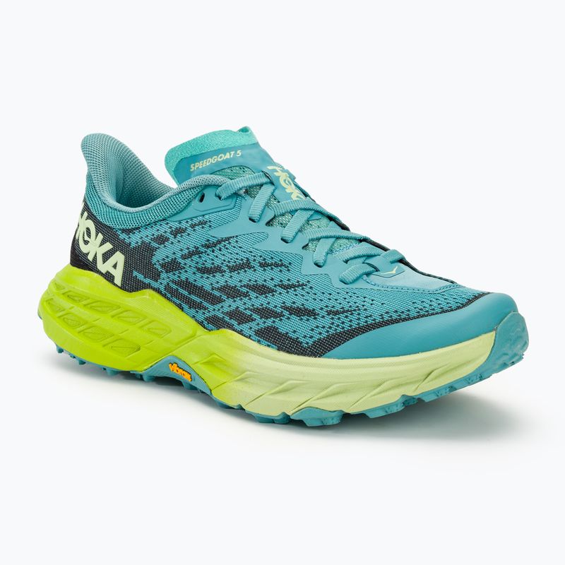 Women's running shoes HOKA Speedgoat 5 coastal shade/green glow