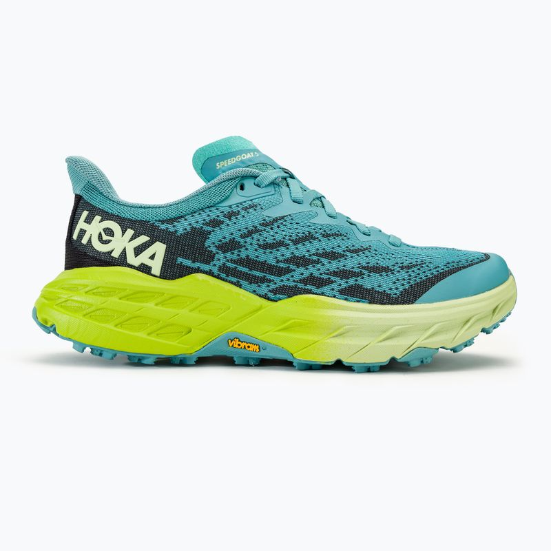 Women's running shoes HOKA Speedgoat 5 coastal shade/green glow 2