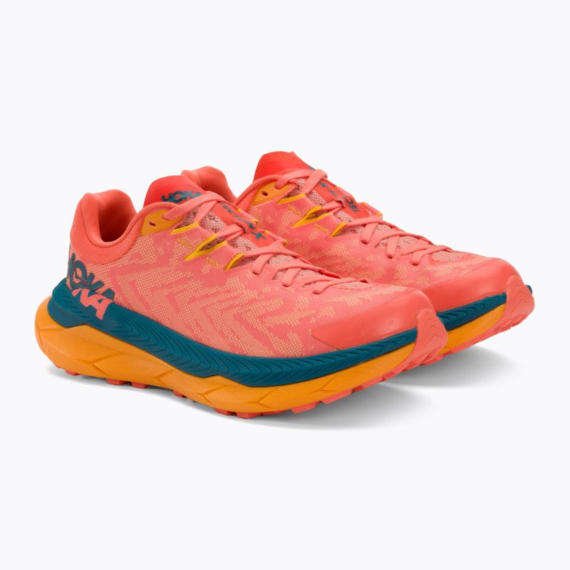 Women's running shoes HOKA Tecton X camellia/blue coral 4