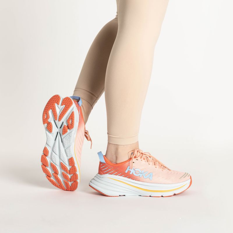 Women's running shoes HOKA Bondi X caellia/peach parfait 2