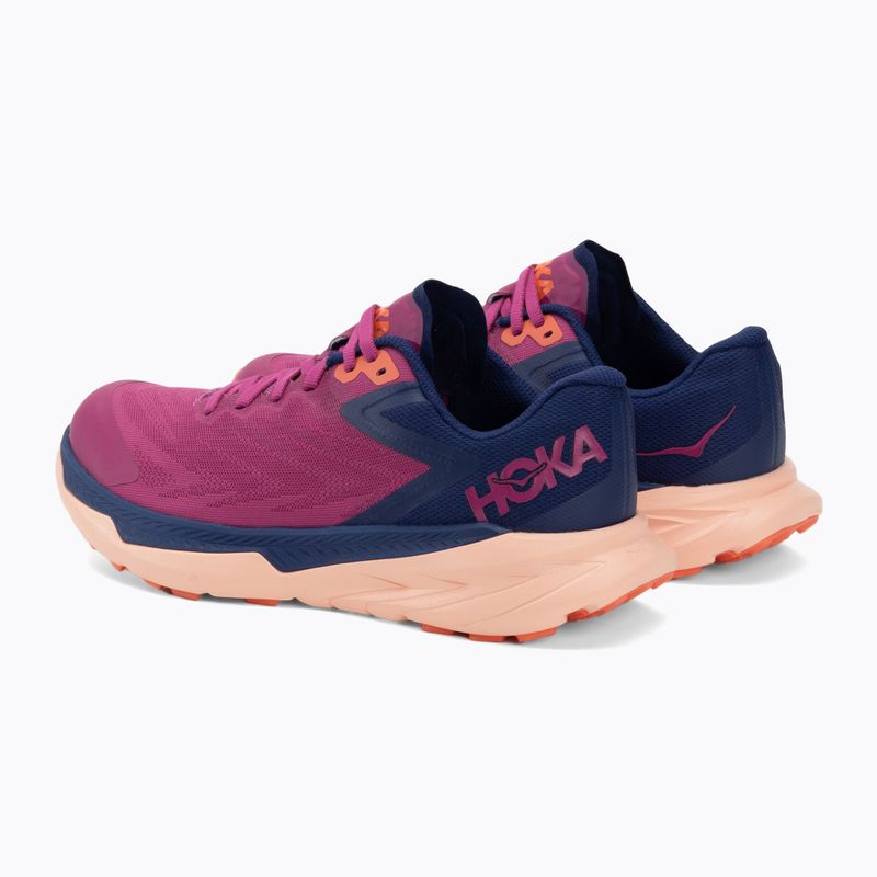 Women's running shoes HOKA Zinal festival fuchsia/bellwether blue 3