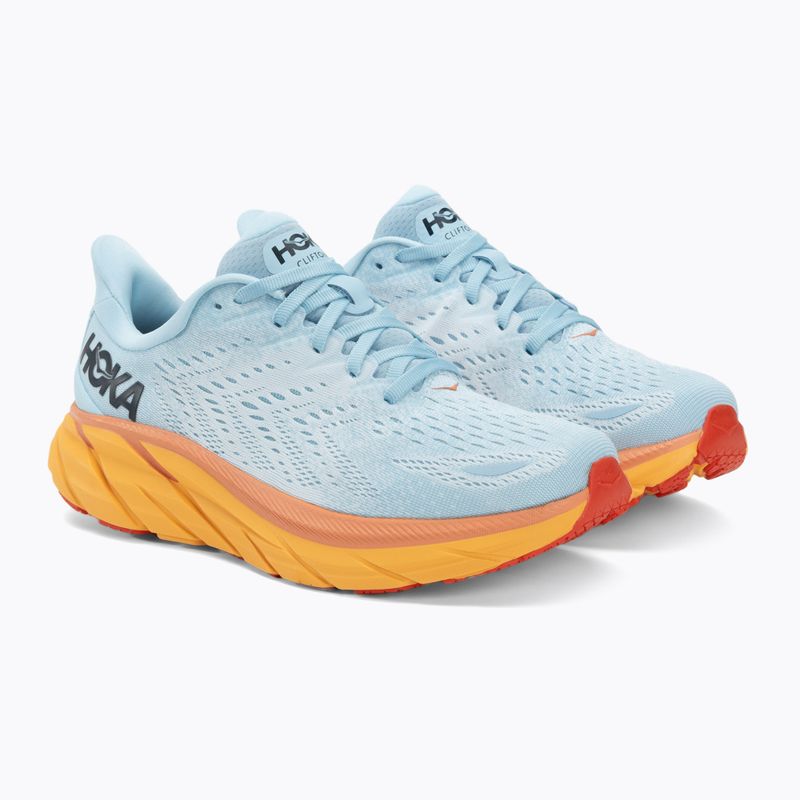 Women's running shoes HOKA Clifton 8 Wide summer song/ice flow 4