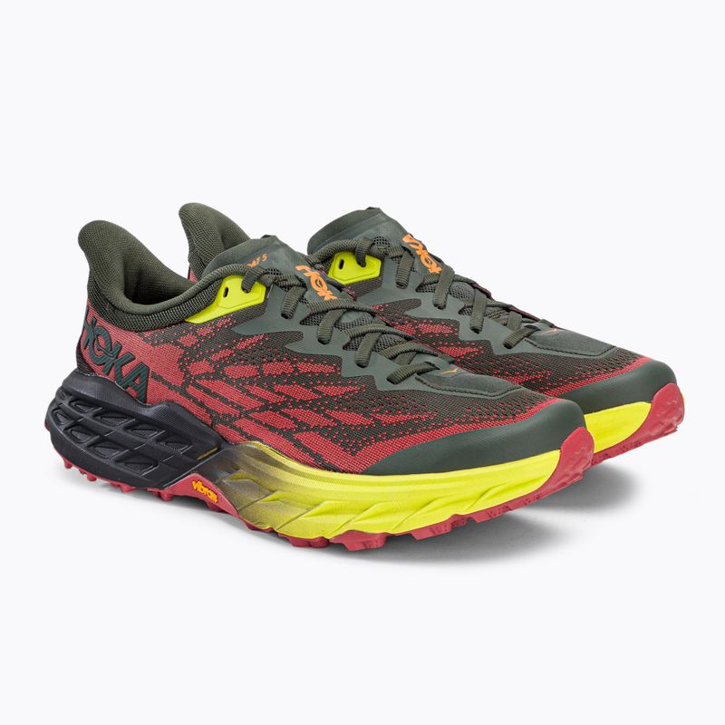 HOKA Speedgoat 5 men's running shoes dark green 1123157-TFST 3