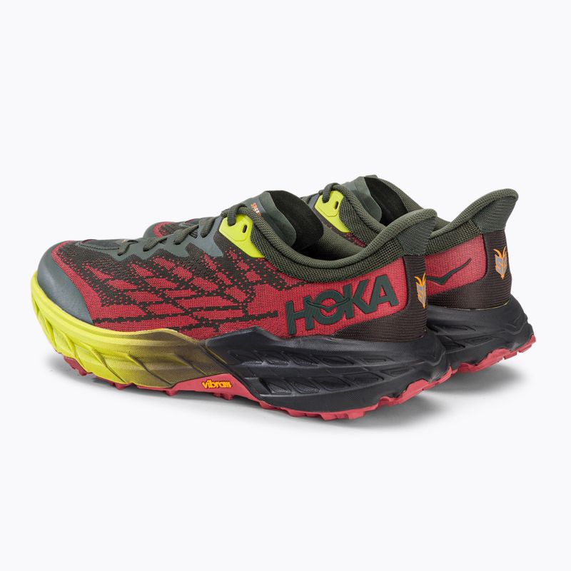 HOKA Speedgoat 5 men's running shoes dark green 1123157-TFST 4