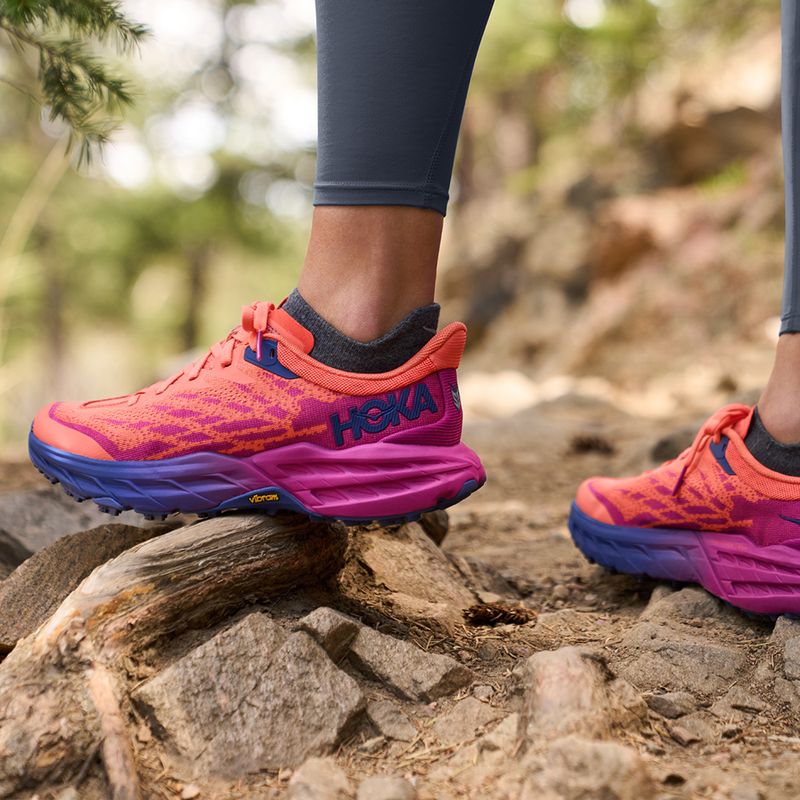 Women's running shoes HOKA Speedgoat 5 orange 1123158-FFCM 12