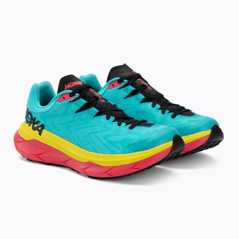 HOKA Tecton X men's running shoes scuba blue/diva pink 4