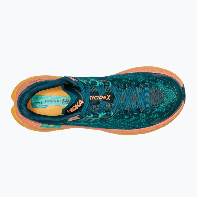 Women's running shoes HOKA Tecton X deep teal/water garden 9