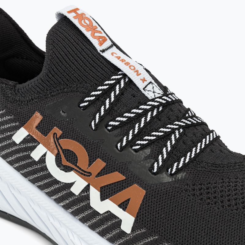 HOKA men's running shoes Carbon X 3 black and white 1123192-BWHT 8