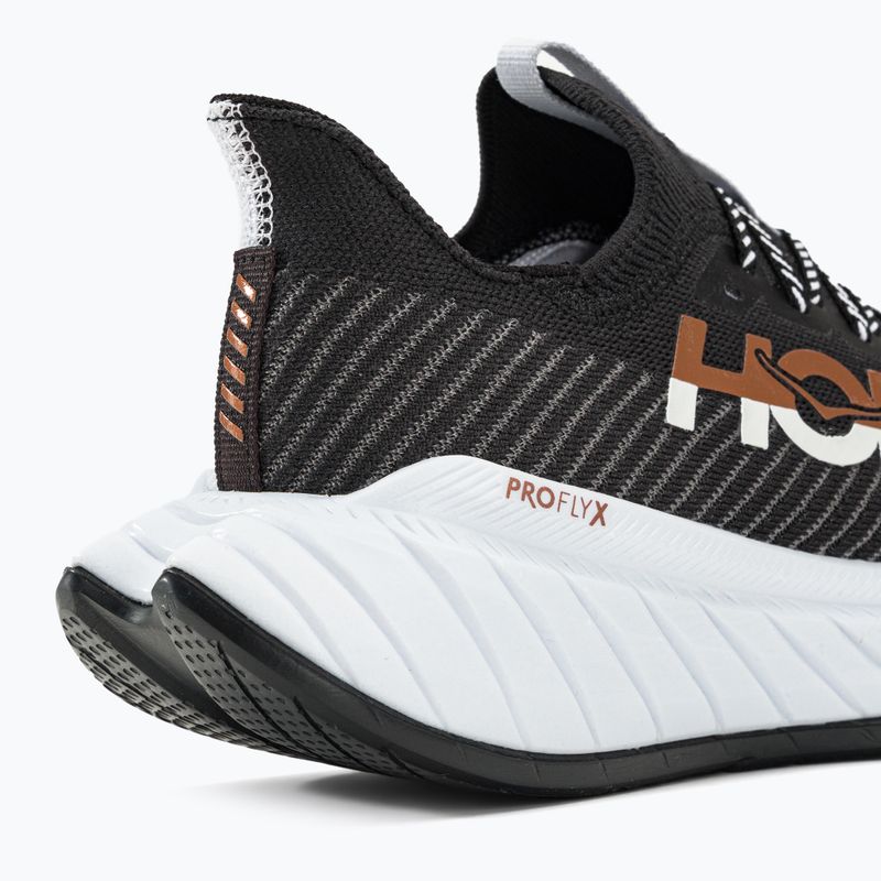 HOKA men's running shoes Carbon X 3 black and white 1123192-BWHT 9