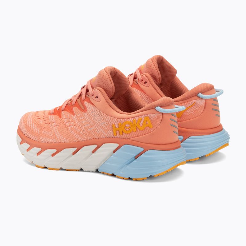 Women's running shoes HOKA Gaviota 4 shell coral/peach parfait 3