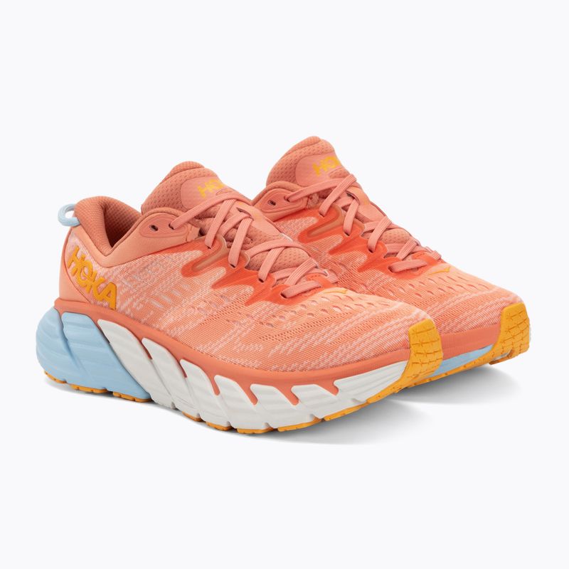 Women's running shoes HOKA Gaviota 4 shell coral/peach parfait 4