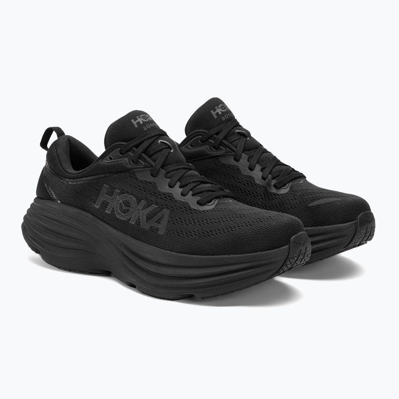 Men's running shoes HOKA Bondi 8 black/black 5