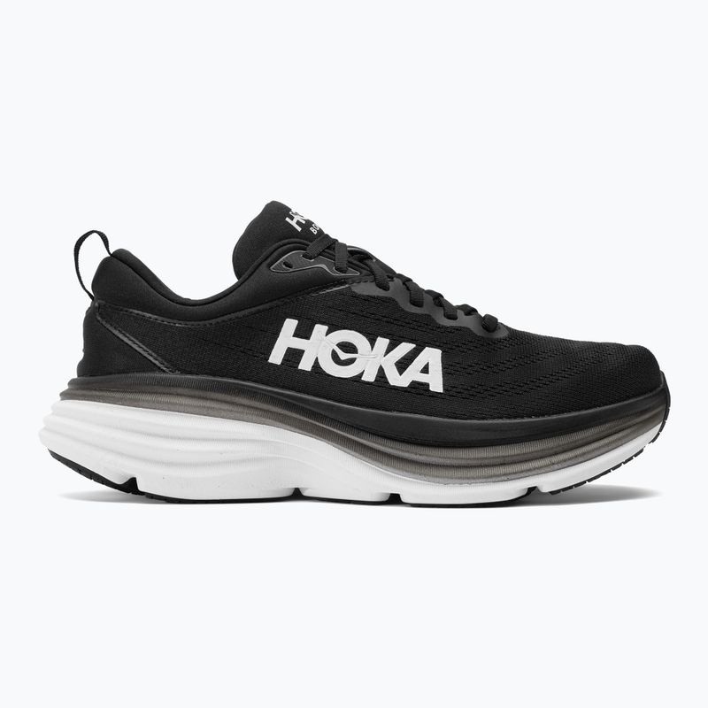 Men's running shoes HOKA Bondi 8 Wide black/white 2