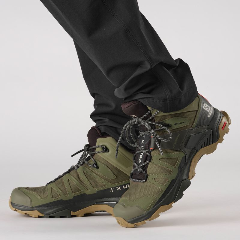 Men's trekking boots Salomon X Ultra 4 MID GTX deep lichen green/peat/kelp 14