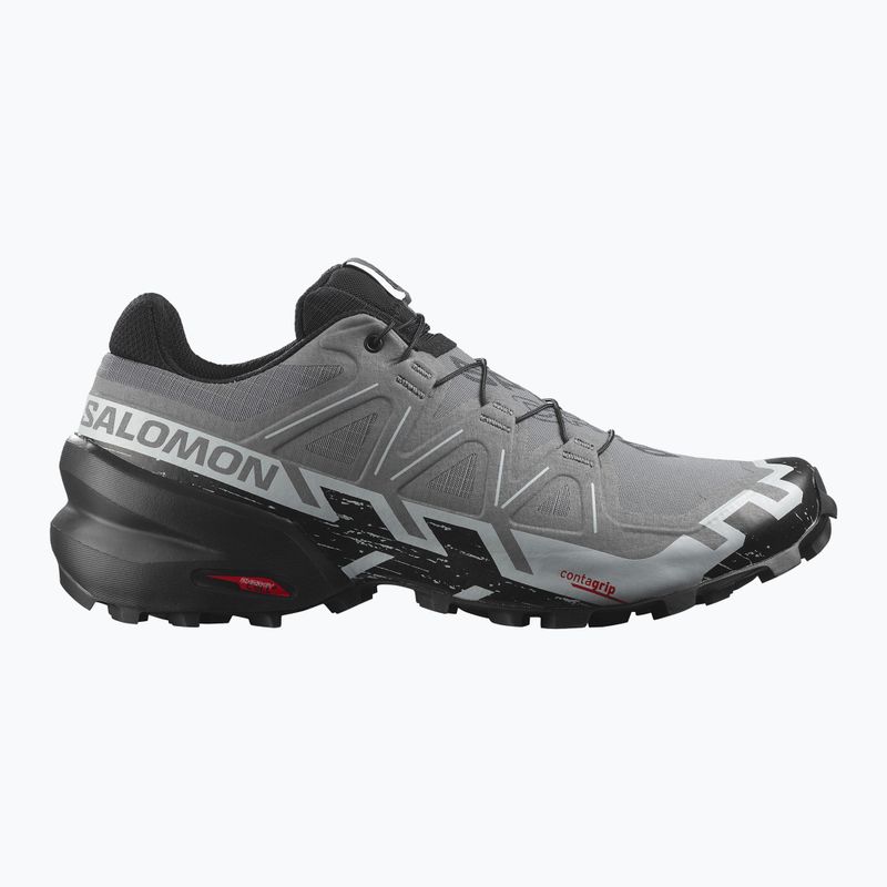 Men's running shoes Salomon Speedcross 6 Wide quiet shade/black/pearl blue 2