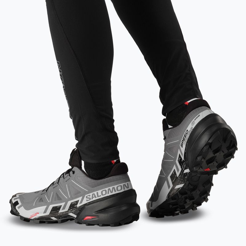 Men's running shoes Salomon Speedcross 6 Wide quiet shade/black/pearl blue 8