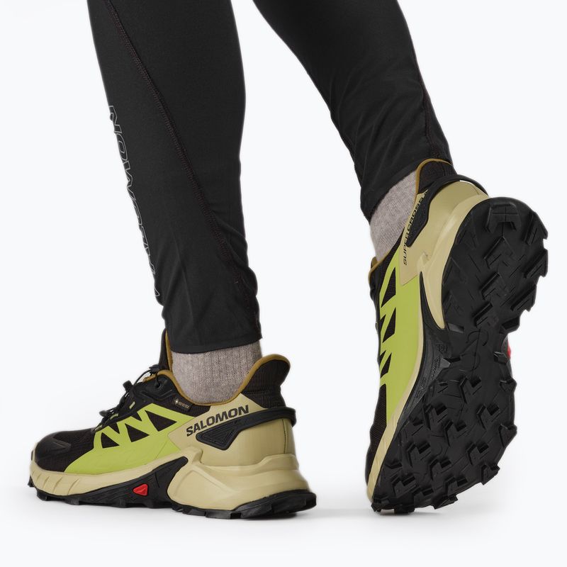 Salomon Supercross 4 GTX men's running shoes black/green L41731700 4