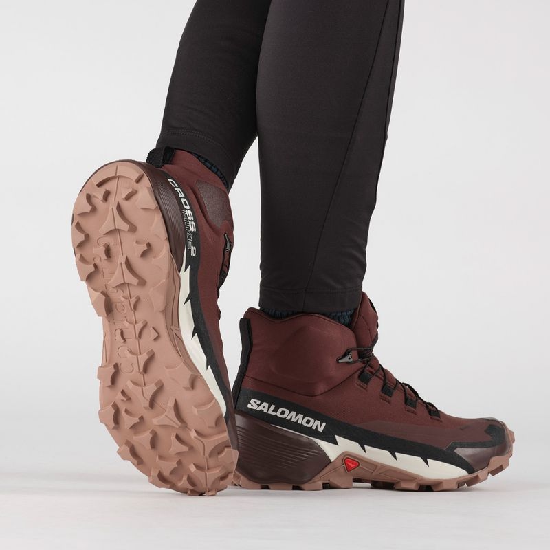 Women's trekking shoes Salomon Cross Hike MID GTX 2 bitter chocolate/ mocha mousse 11