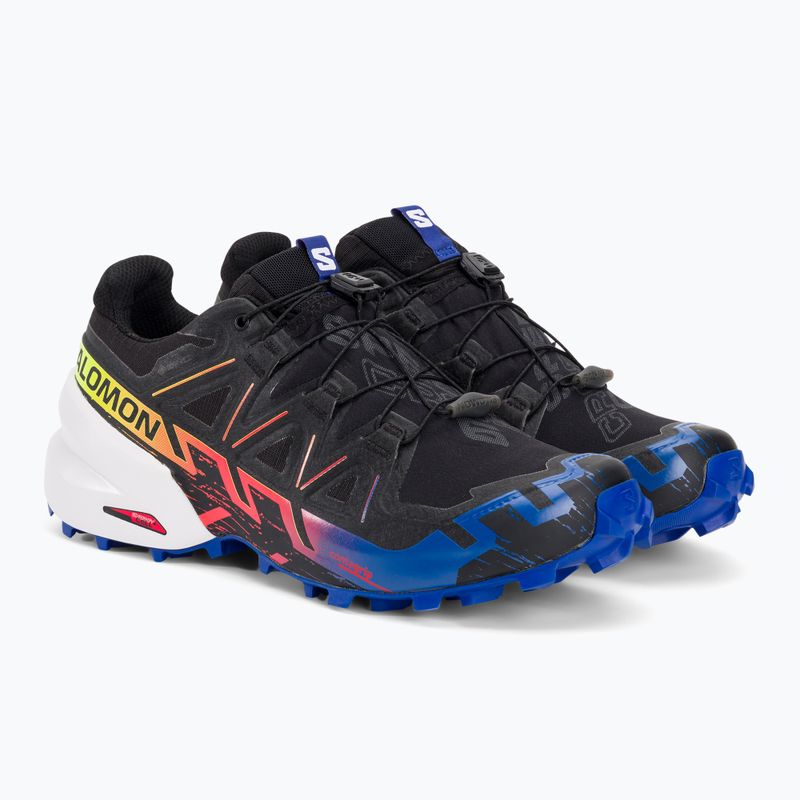 Men's running shoes Salomon Speedcross 6 GTX black/surf the web/safety yellow 7
