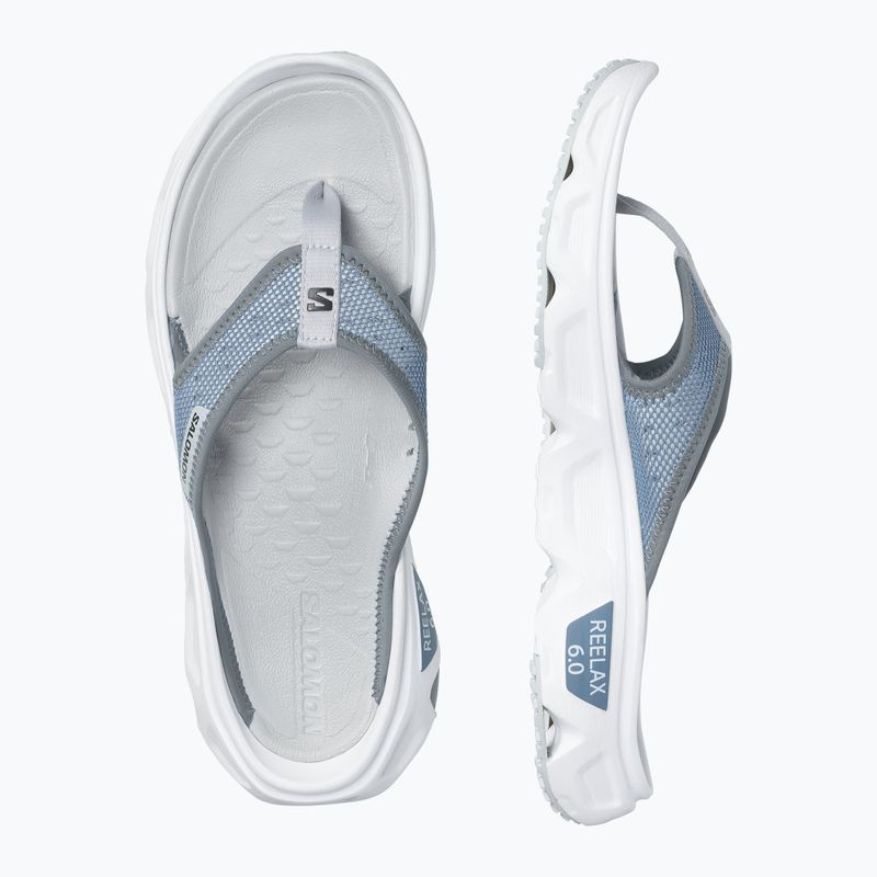 Men's flip-flops Salomon Reelax Break 6.0 blue ashes/white/pearl blue 5
