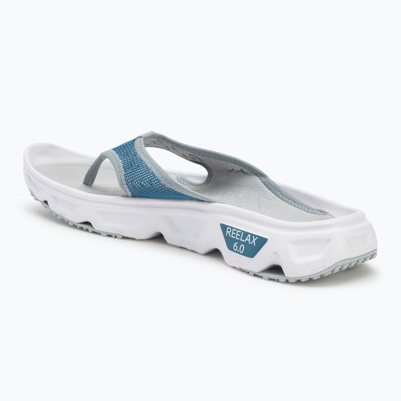 Men's flip-flops Salomon Reelax Break 6.0 blue ashes/white/pearl blue 3