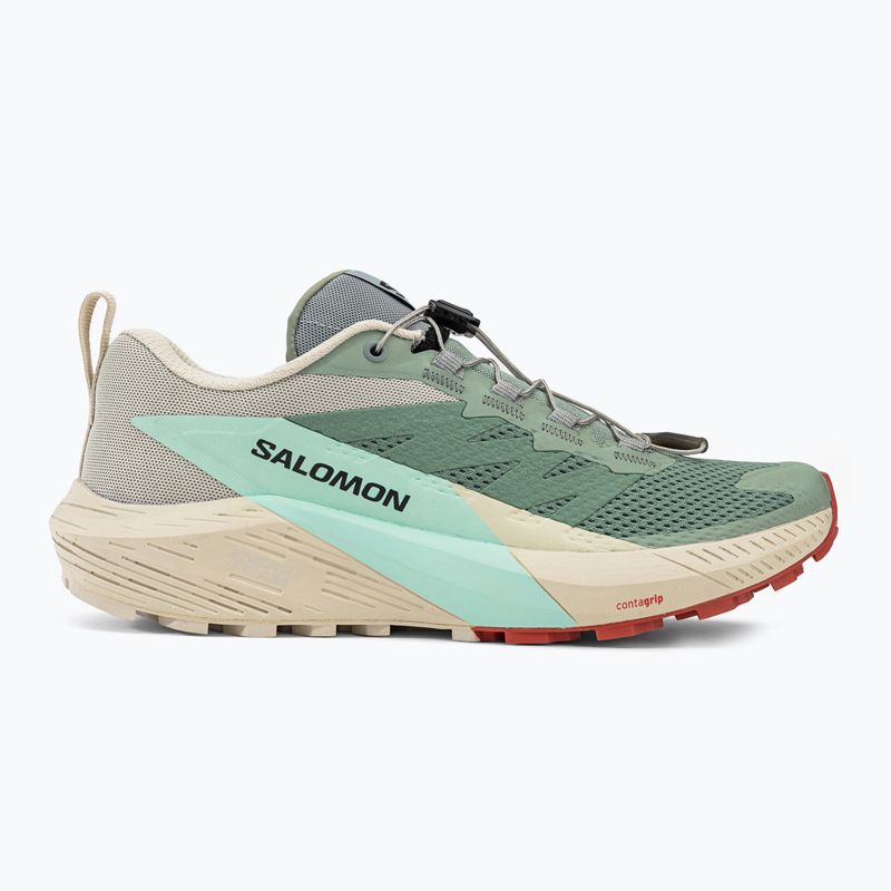 Salomon Sense Ride 5 Lily Pad/Rainy Day/Bleached Aqua women's running shoes L47212300 2