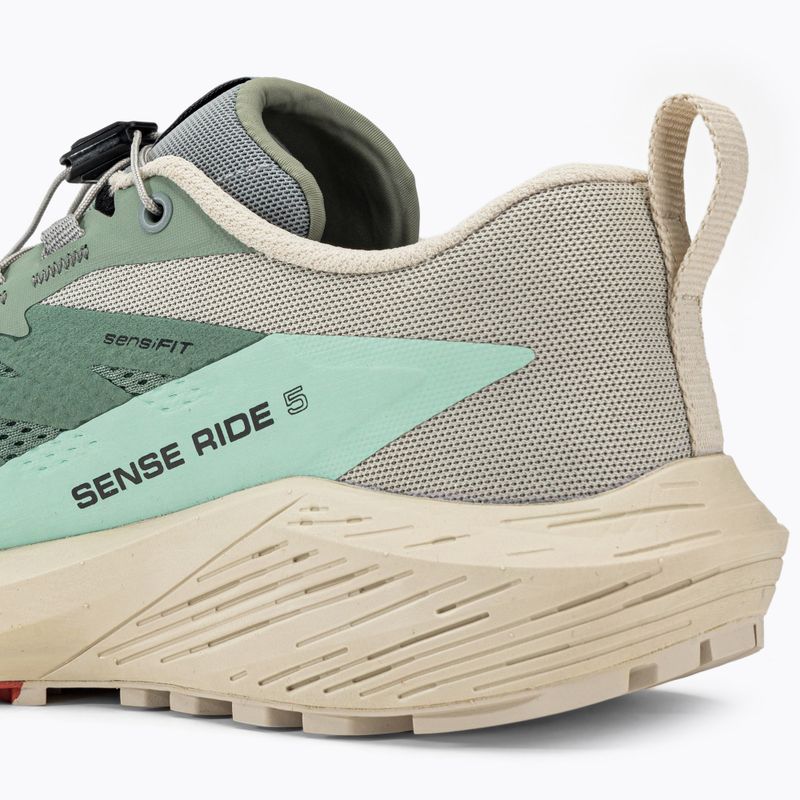 Salomon Sense Ride 5 Lily Pad/Rainy Day/Bleached Aqua women's running shoes L47212300 12
