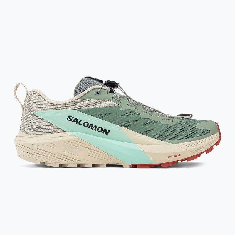 Men's running shoes Salomon Sense Ride 5 Lily Pad/Rainy Day/Bleached Aqua L47211700 2