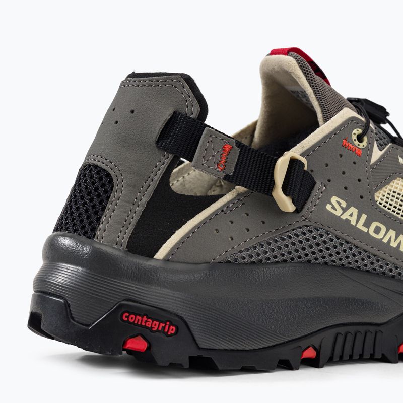 Men's hiking boots Salomon Techamphibian 5 pewter/moth/fiery red 10