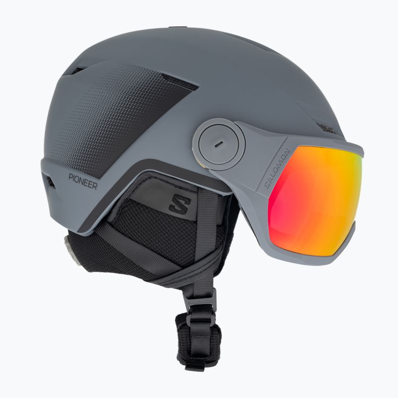 Salomon Pioneer LT Visor S2 ebony/red ski helmet 4