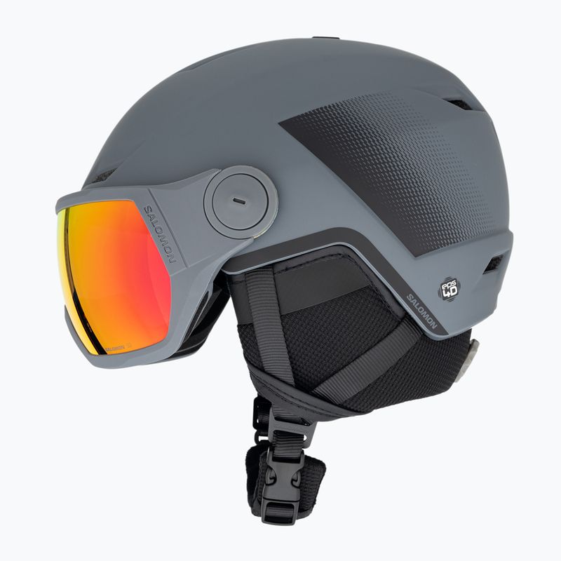 Salomon Pioneer LT Visor S2 ebony/red ski helmet 5