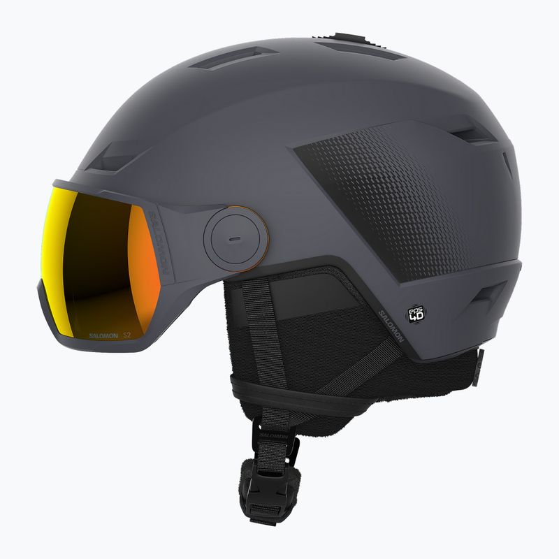 Salomon Pioneer LT Visor S2 ebony/red ski helmet 8