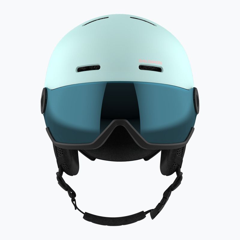 Children's ski helmet Salomon Orka Visor bleached aqua 3