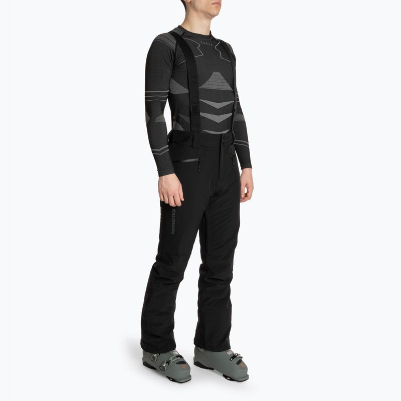Men's Salomon Edge deep black ski trousers