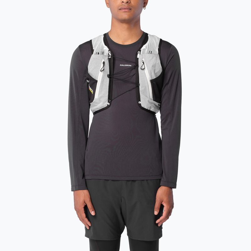 Running backpack Salomon Advance Skin Cross Season Race 15 l white/black 6