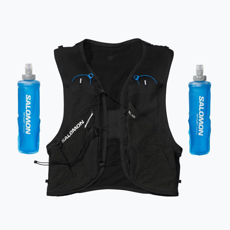 Running vest Salomon S/Lab Pulsar with 3 Flasks black/white 3