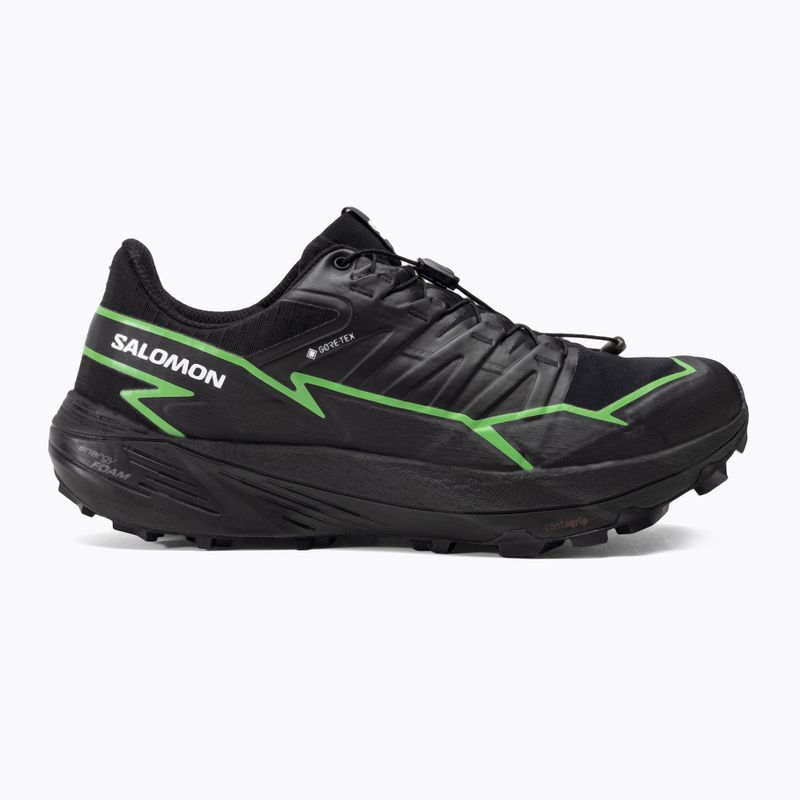 Salomon Thundercross GTX men's running shoes black/green gecko/black 4