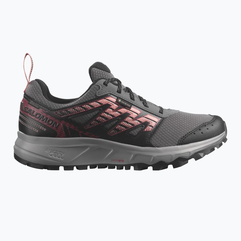 Women's running shoes Salomon Wander GTX plum kitten/black/pea 9