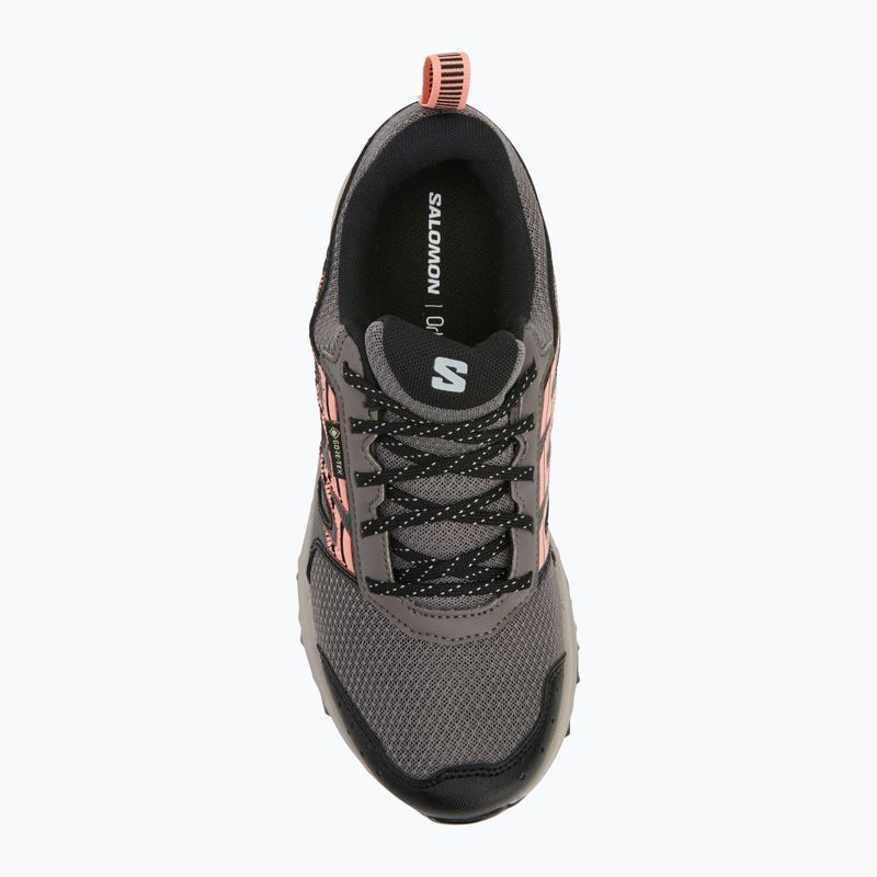 Women's running shoes Salomon Wander GTX plum kitten/black/pea 5